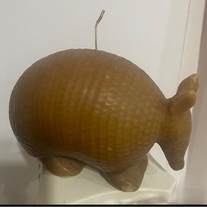 Vintage > RARE Armadillo Bust Hand-carved Eclectic Candle